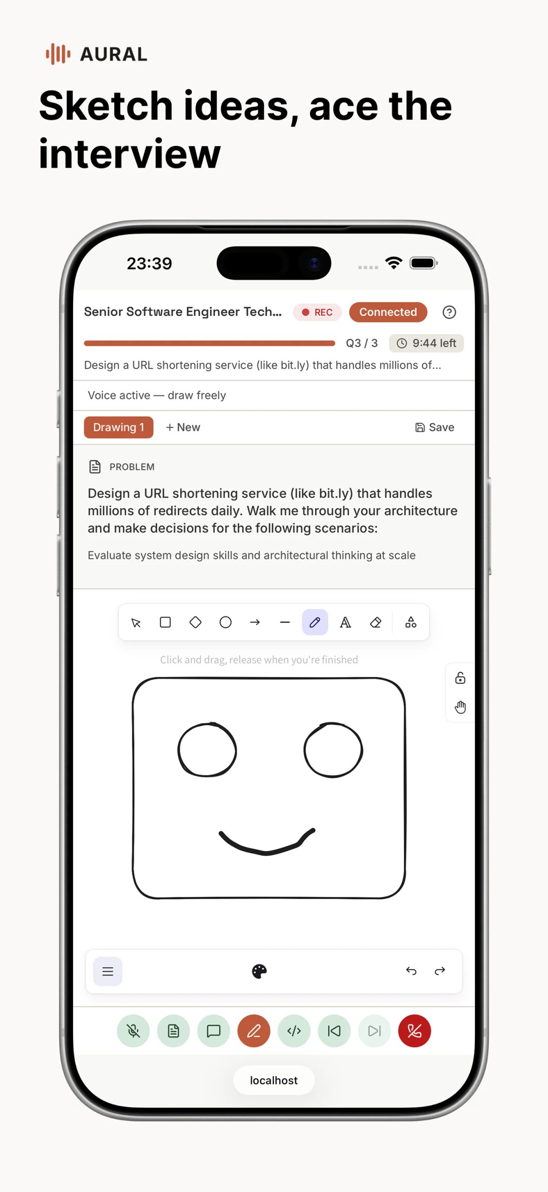 Aural mobile app — Whiteboard